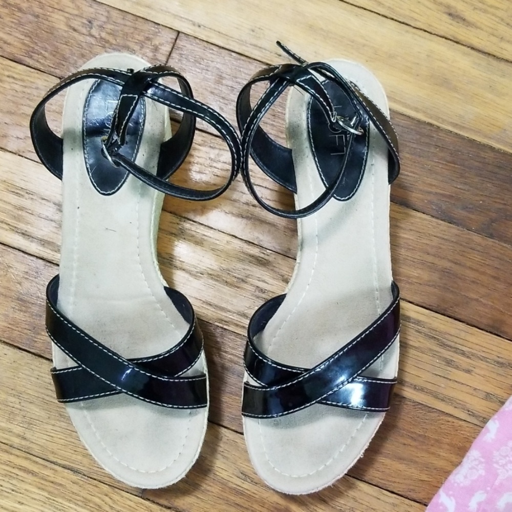 Ann Taylor Loft ankle strap sandals